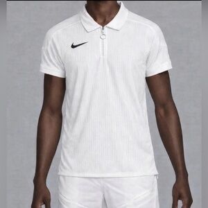 New Nike Court Dri-FIT ADV Textured Tennis Polo Shirt Mens Size MT HQ0792-100